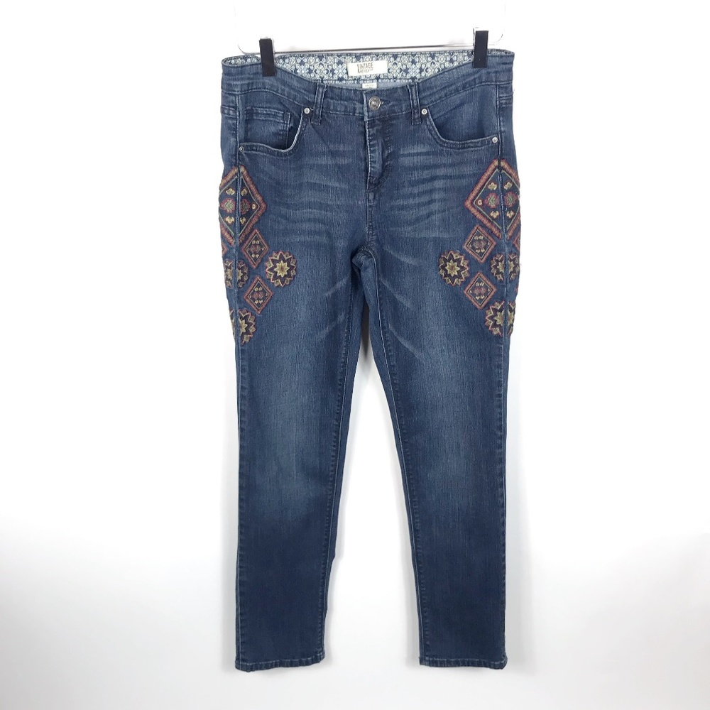 Vintage America Blues Embroidered Jeans Sz 4R/27